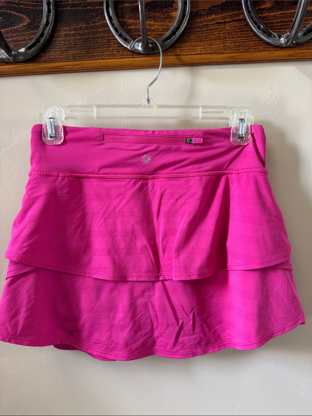 Athleta Girls Hot Pink Layered Athletic Skort